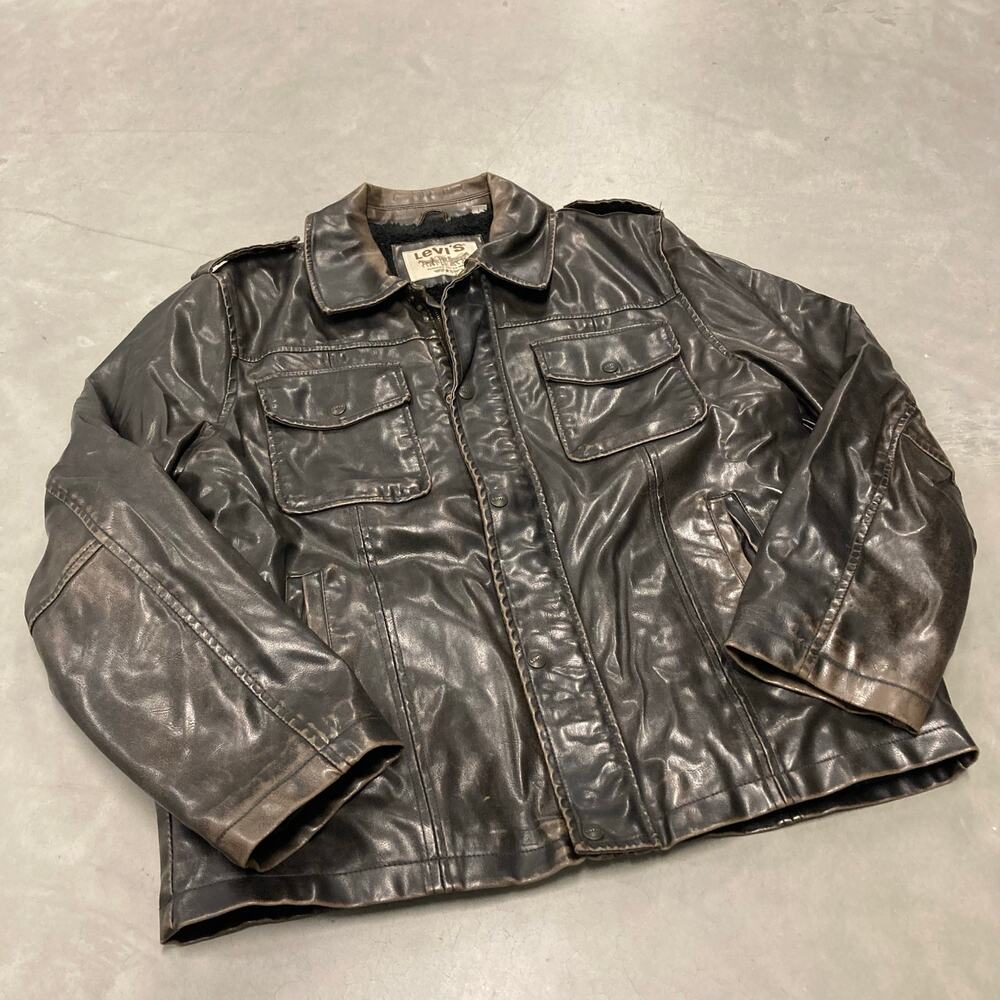 Vintage fur lined Levi’s leather Jacket